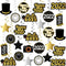 Happy New Years Swirl Decorations 2022 Pack of 40, Gold Glitter | Happy New Year Decorations 2022 | New Years Eve Party Supplies 2022 | NYE Decorations 2022 | Happy New Years Eve Decorations 2022