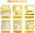 Gold Gender Reveal Party Decorations Set for Boy, Girl - 49 Pcs Clear Baby Boxes with Letters for Baby Shower Decorations for Girl and Boy - 1st Birthday Party Decoration