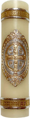 Saint Benedict Framed Medal Unique Candle Cirio de San Benito Protection