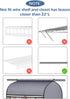SLEEPING LAMB 54" Garment Bag Organizer Storage with Clear PVC Windows Well-Sealed Garment Rack Cover Hanging Closet Cover for Dresses Coats Jackets Closet Storage, Grey