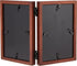 Malden International Designs Dark Walnut Concept Wood Picture Frame, Double Vertical, 2-4x6, Walnut