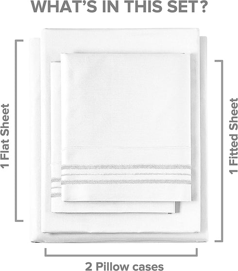 Extra Deep Pocket Sheets - 4 Piece Sheet Set - Twin XL Sheets Deep Pocket - Extra Deep Pocket XL Twin Sheets - Deep Fitted Sheet Set - Extra Deep Pocket Twin XL Size Sheets - Fits Extra Deep Mattress