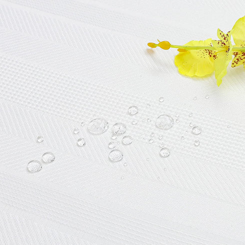 Randall Waffle Stripe Cloth Napkin Set of 4 (19€œ—19"), Solid Washable for Holiday Dining, Wedding or Party, White