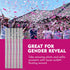 Gender Reveal Confetti Wands Pink 6Pack Tissue Paper Confetti Flick Flutter Sticks for Baby Girl Shower Wedding Birthday Party Supplies Decoration - Pink 14inch