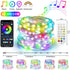 HOUHUI Fairy String Lights, 65.6ft Rainbow Fairy Lights for Bedroom, App Control LED Fairy Lights USB Plug in with Remote, Waterproof Music Sync LED String Lights for Indoor Outdoor Christmas Lights