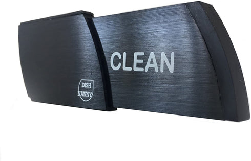 Premium Metal Dishwasher Magnet Clean Dirty Sign | ONLY Black #1 Indicator - Best Kitchen Gadgets Dishwashers - Home Office Organization, Padded Magnets or 3M Tabs (Metal - Black)