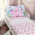 EVERYDAY KIDS 3-Piece Toddler Fitted Sheet, Flat Sheet and Pillowcase Set - Princess Storyland - Soft Breathable Microfiber Girls Toddler Sheets Set - Toddler Bed Sheets