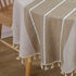 Round Tablecloth 60 Inch for Circular Table, Crturto Farmhouse Table Cloth Cotton Linen Wrinkle Resistant Table Cover for Home Kitchen Dining (Round, 60 Inch, Linen)