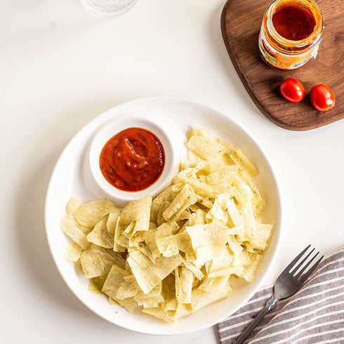 Porcelain Chip & Dip Serving Set, 10'' Chip and Dip Platter Divided Serving Dish Trays for Superbowl Partie - Set of 1