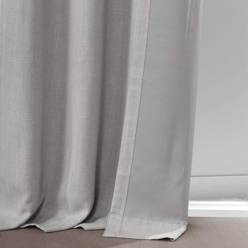 HPD Half Price Drapes Grommet Faux Linen Room Darkening Curtain (1 Panel) 50 X 120, BOCH-LN1857-120-GR, Oatmeal