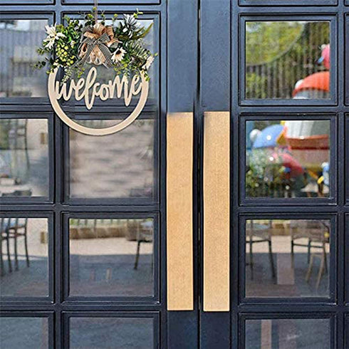 Welcome Sign Welcome Front Door Round Wood Sign Hanging Front Door Porch Decor Welcome Sign Front Farmhouse Porch Spring Welcome Sign (Carvedboard Welcome)