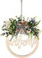 Welcome Sign Welcome Front Door Round Wood Sign Hanging Front Door Porch Decor Welcome Sign Front Farmhouse Porch Spring Welcome Sign (Carvedboard Welcome)