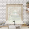 No. 918 Alison Floral Lace Sheer Rod Pocket Kitchen Curtain Swag Pair, 58 in x 38, Stone
