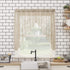 No. 918 Alison Floral Lace Sheer Rod Pocket Kitchen Curtain Swag Pair, 58 in x 38, Stone