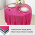 AMZLOKAE Sequin Tablecloth Round 72 Inch Hot Pink Glitter Table Cloths for Parties Dessert Tablecloth Round Sparkle Dining Table Cover Wedding Tablecloth