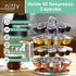 Nifty Nespresso Capsule Carousel 40 Coffee Pod Storage Holder, Spins 360-Degrees, Lazy Susan Platform, Modern Chrome Design, Home or Office Kitchen Counter Organizer