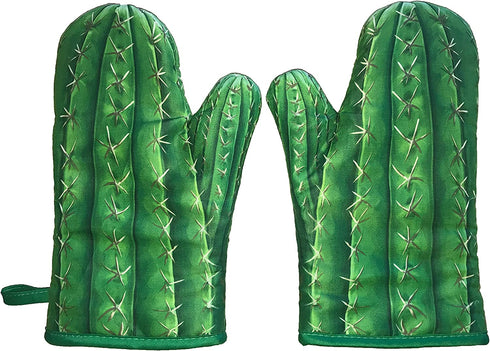 ChienAndalucia Cactus Green Oven Gloves (Pair of Mitts)