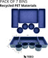 Teeo Felt Drawer Organizer Container Caddy Jewelry Tray Makeup Storage Organizers Home Office Desk Cosmetic Bins Dividers Box Compartment Nursery Bedroom Closet Organization, Pack of 7, Navy