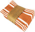 FOSSICS Designer Hand and Kitchen Dish Towels, One Half Dozen | Oversized 20 x 30 inches | Apricot Stripe