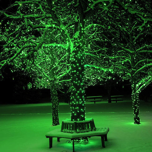 JMEXSUSS 2 Pack Green Solar Lights 200LED 75.5ft St Patrick's Day Lights with 8 Lighting Modes Solar String Lights Outdoor Waterproof for Garden, Christmas, Halloween, St Patricks Day Decorations