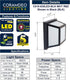 CORAMDEO 9.25? Square Ceiling Light, Porch Light, Entry, Outdoor Hallway, Damp Location, Built in LED Gives 125W of Light, 1200 Lumens, 3K, White Powder Coat Finish with Frosted Glass