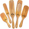 CHINOSA 5 Piece Wooden Spurtle Set - Acacia Wooden Utensils Set For Cooking - Heat Resistant Wooden Spoon Set - Kitchen Spoons for Cooking in Non Stick Cookware Pots and Pans