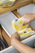 MEEBUN Collection Microwave Bowl Huggers Set Of 4, Lemon Microwave Safe Hot Bowl Holder, Multipurpose Heat Resistant Plate Hugger, Microfiber Dish Pads To Carry Soup Rice Pasta Bowls
