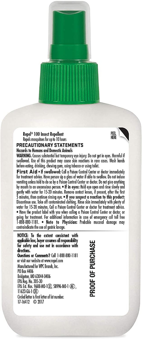 Repel HG-94108 100 Insect Repellent, Pump Spray, 4-Fluid Ounce
