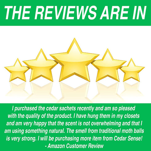 Cedar Sense - Eucalyptus Scented Cedar Sachets 8 Pack Essential Oil Infused Cedar Chips Car Air Freshener Closet Freshener Potpourri Bags Air Fresheners Sachets for Drawers