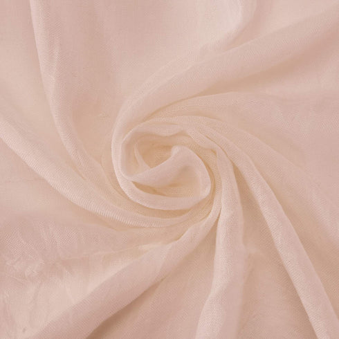 No. 918 Genevieve 2-Pack Linen Weave Semi-Sheer Rod Pocket Curtain Panel Pair, 50 in x 63, Blush Pink