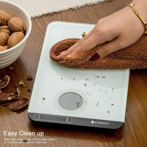 Etekcity Food Kitchen Scale, Digital Grams and Oz for Cooking, Baking, Weight Loss, Meal Prep, Shipping, and Dieting, 11lb/5kg, White