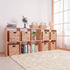 Water Hyacinth Storage Baskets Natural Handwoven Stackable Organizer Wicker Basket Bin With Handles for Cabinets,Cupboards,Shelves, Hold Vegetable,Towels Books Snacks Bottles 2 Pack 12x9x6 Natural/Tan