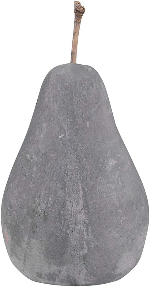 Creative Co-Op DA5981-1 Large Grey Cement Pear Decoration, 5"