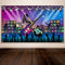 Karaoke Party Decorations Supplies, Large Fabric Rock Star Vacation Party Backdrop Banner for Rock N Roll Party Decorations, Rock Star Banner Background, 72.8 x 43.3 Inch