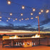 Lemontec Commercial Grade Outdoor String Lights with 15 Hanging Sockets - 48 Ft Black Weatherproof Cord Weatherproof Strand for Patio Garden Porch Backyard Party Deck Yard S14 Black