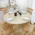 NLMUVW Round Fitted Vinyl Tablecloth with Elastic Edge 100% Waterproof Oil Proof PVC Table Cloth Wipe Clean Table Cover for Indoor and Outdoor, Champagne, 45"- 56"