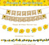 Sunflower Birthday Party Decorations Supplies 104Pcs - Sunflower Happy Birthday Banner, Artificial Sunflower Vine, Aluminum Foil Balloon, Cake Toppers, Balloons and Tools for Sunflower Garland Arch