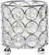 Elegant Designs HG1000-CHR Elipse Crystal Flower, Candle Holder, Wedding Centerpiece, 3.25 Inch, Chrome Decorative Candleholder/Vase