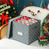 Christmas Ornament Storage Box - Holding 64 Christmas Ornaments, Holiday Ornaments Storage with Dividers, Ornament Storage Bins with Lid (Gray)