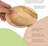 Naturally Chic Palm Leaf Plates - 4 Inch Round - Bamboo Like, Eco Friendly, Disposable, Compostable and Biodegradable Plates for Weddings, Parties and Events
