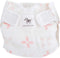 SmartNappy Cotton Muslin by Amazing Baby, NextGen Hybrid Cloth Diaper Cover + 1 Bi-fold Reusable Insert + 1 Reusable Booster, Springfield, Pink, Size 1, 5-10 lbs