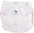 SmartNappy Cotton Muslin by Amazing Baby, NextGen Hybrid Cloth Diaper Cover + 1 Bi-fold Reusable Insert + 1 Reusable Booster, Springfield, Pink, Size 1, 5-10 lbs