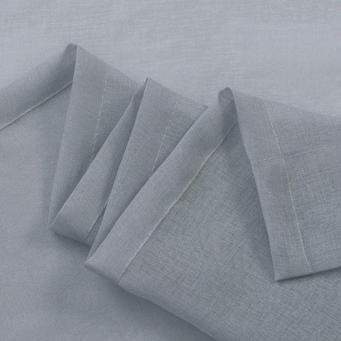 MYSTIC-HOME Sheer Curtains 63 Inch Length, Rod Pocket Voile Drapes for Living Room, Bedroom, Window Treatments Semi Crinkle Curtain Panels for Yard, Patio, Parlor, Set of 2, 52"x 63", Silver Grey