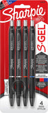 Sharpie S-Gel, Gel Pens, Medium Point (0.7mm), Assorted Colors, 4 Count
