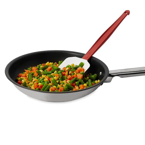 Rubbermaid Commercial Products High Heat Spoon Scraper Spatula, 13.5-Inch, Red, Kitchen Supplies Restaurant Use