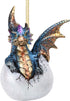 Design Toscano Hard Boiled Dragon Hatchling Holiday Ornament, 3.5", Full Color