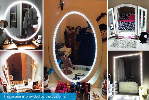 Led Vanity Mirror Lights Kit,ViLSOM 13ft/4M 240 LEDs Make-up Vanity Mirror Light for Vanity Makeup Table Set with Dimmer and Power Supply,Mirror not Included.