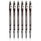 Ruby Kisses GoBrow Eyebrow Pencil, Sharpenable, Longwear, Long Lasting Eyebrow Wooden Pencil for Natural-Looking Brows 6 PACK (Dark Brown)