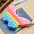 HOMICO Pop Shoulder Bag Fidget Toy Rainbow Butterfly Pop Fidget Bag Toy Silicone Pop Bubble Sensory Fidget Toy School Supplies Birthday Party Favors for Girls