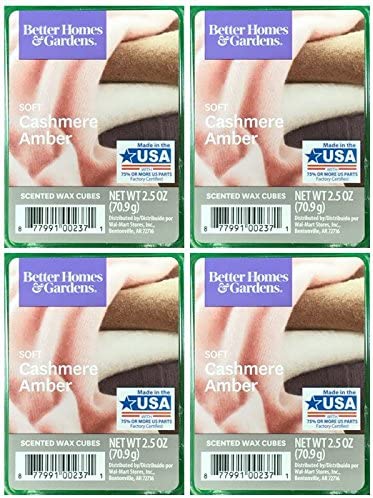 Better Homes and Gardens Soft Cashmere Amber Scented Wax Cubes - 4-Pack